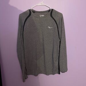 Saucony Men's Charcoal Long Sleeve Tee